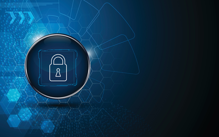 abstract secure system innovation hi tech concept design background data