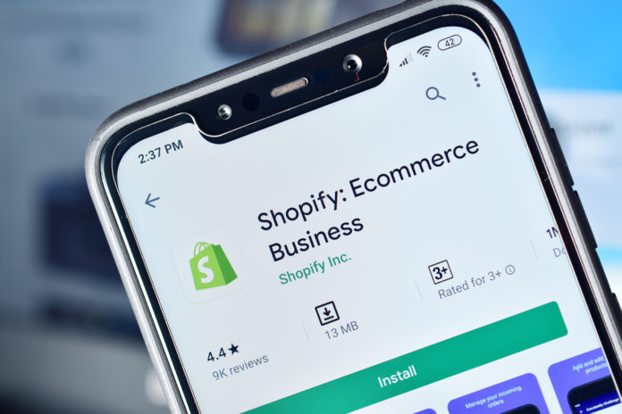New,Delhi,,India,-,March,9,,2020:,Shopify,Ecommerce,Business Shopify